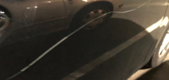 coche rayado