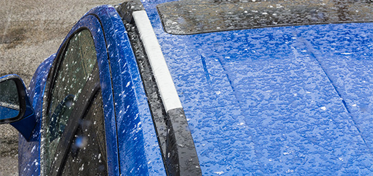 Cobertura por los daños de granizo en el coche